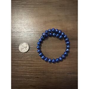 Blue Tiger’s Eye Bracelet Fits All Women Natural Stone Beaded Bracelet